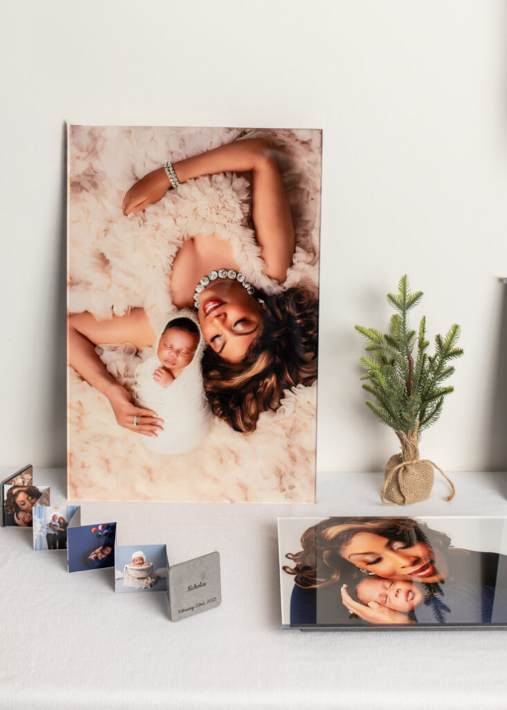 Museum-quality framed wall art of a family portrait, demonstrating the finished heirloom product included in a luxury Birmingham photography investment.